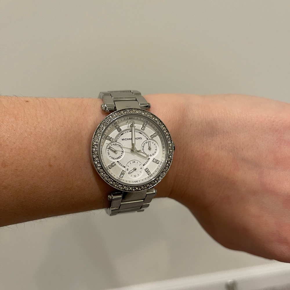 Michael Kors Mk5615 Parker Multi-Function Silver … - image 4